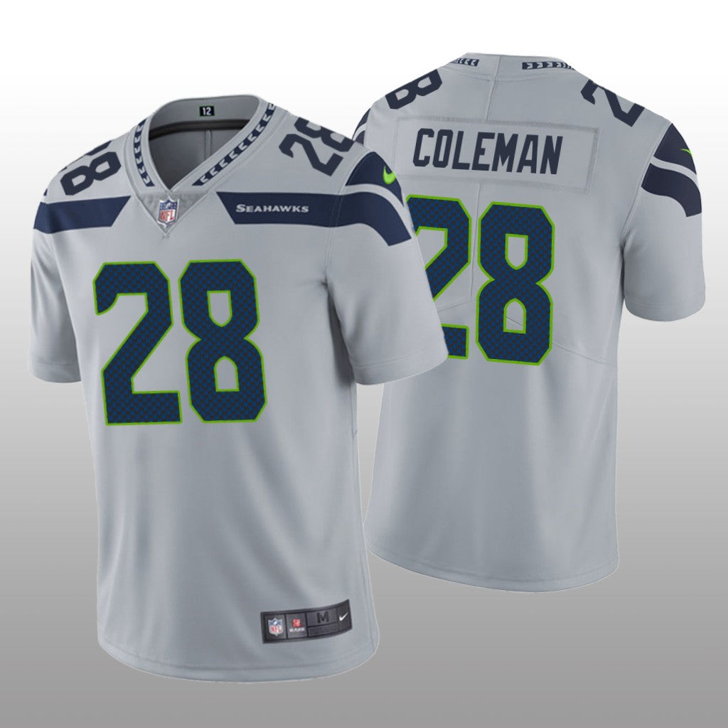 Seattle Seahawks Justin Coleman Gray Jersey Vapor Limited Men's