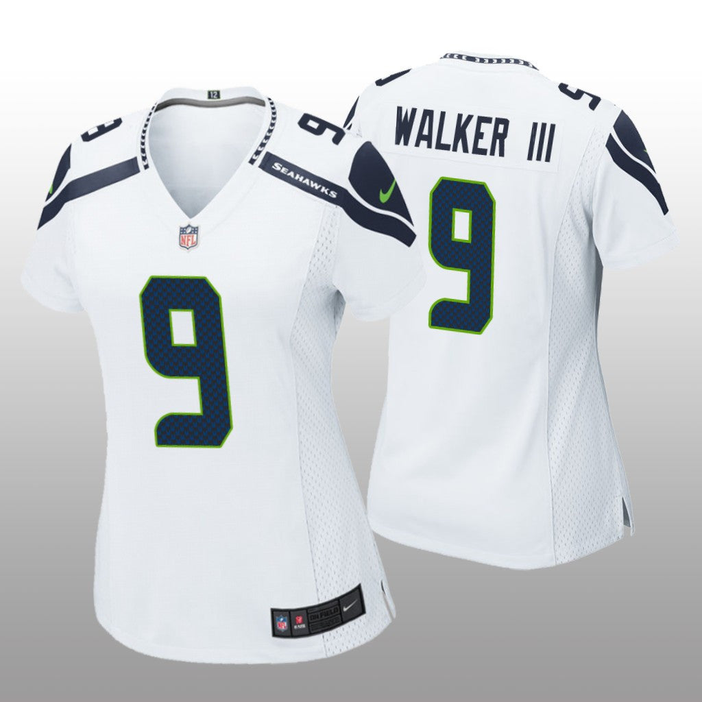 Seattle Seahawks Kenneth Walker III White Jersey Game Women's