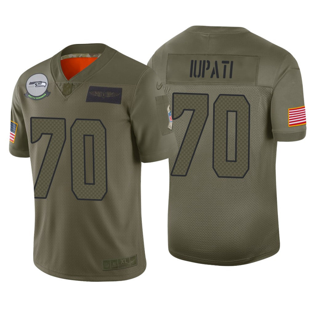 Seattle Seahawks Mike Iupati Camo Limited Jersey Salute to Service Men's