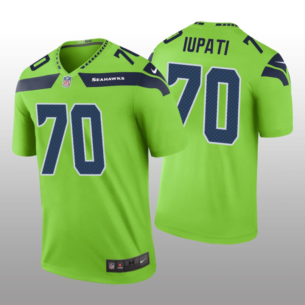 Seattle Seahawks Mike Iupati Green Jersey Color Rush Legend Men's