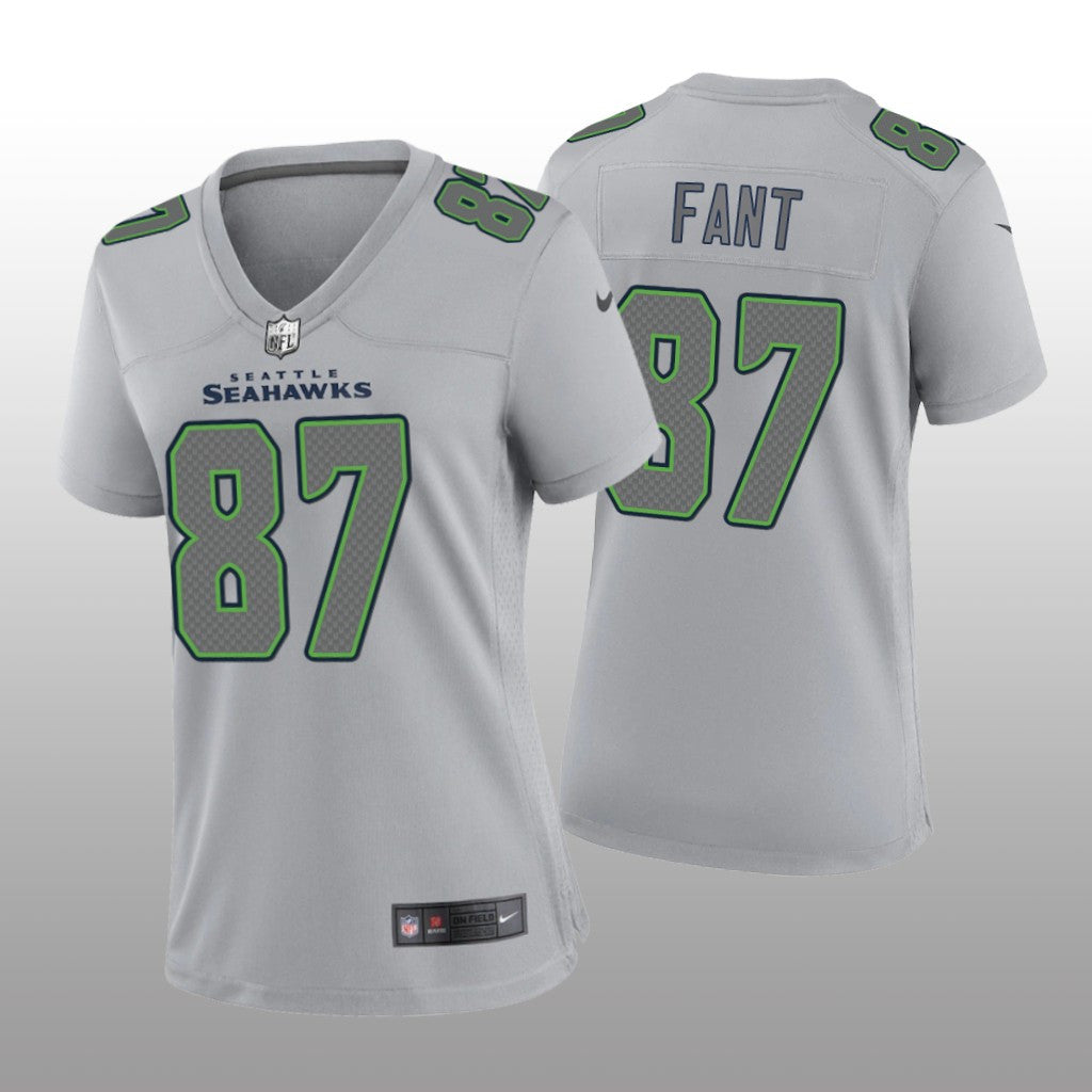 Seattle Seahawks Noah Fant Gray Jersey Atmosphere Fashion Game Women's