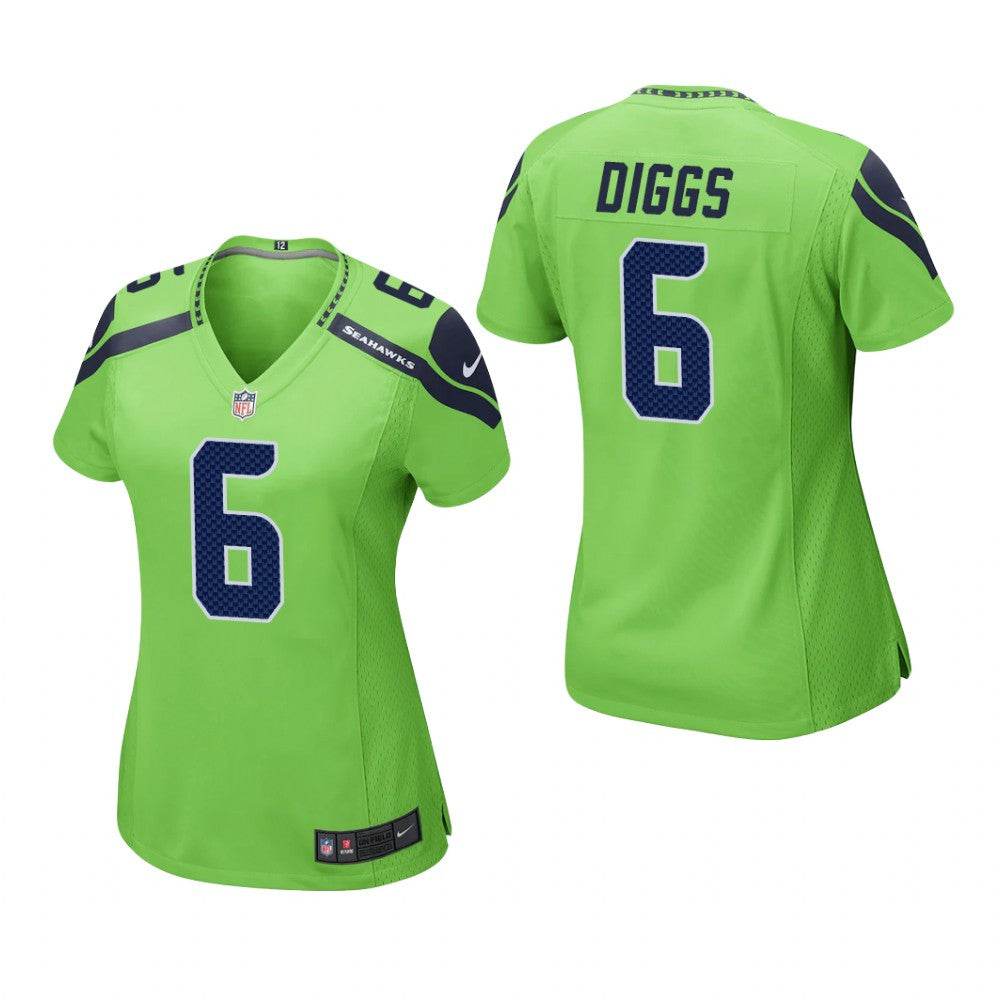Seattle Seahawks Quandre Diggs Neon Green Jersey Game Women's