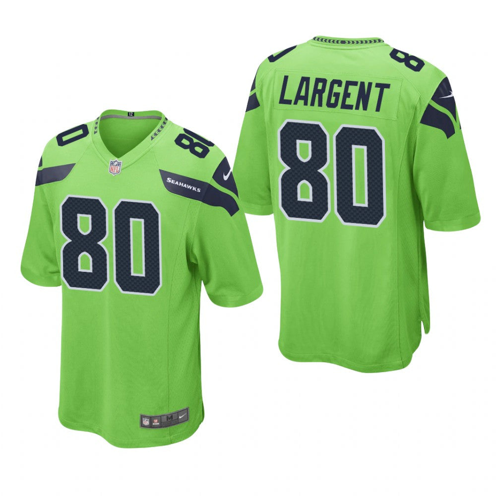 Seattle Seahawks Steve Largent Neon Green Retired Player Jersey Game Men's
