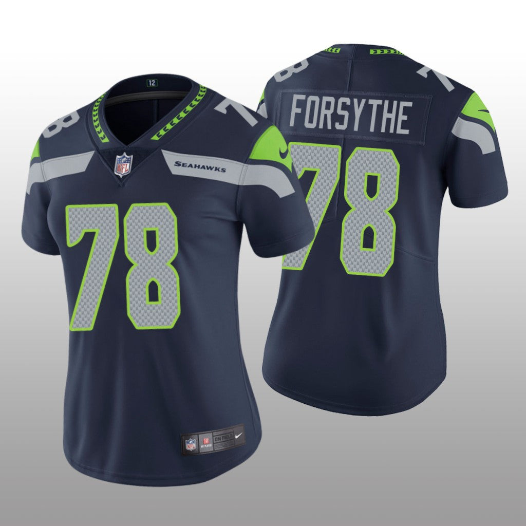 Seattle Seahawks Stone Forsythe Navy Jersey Vapor Limited Women's