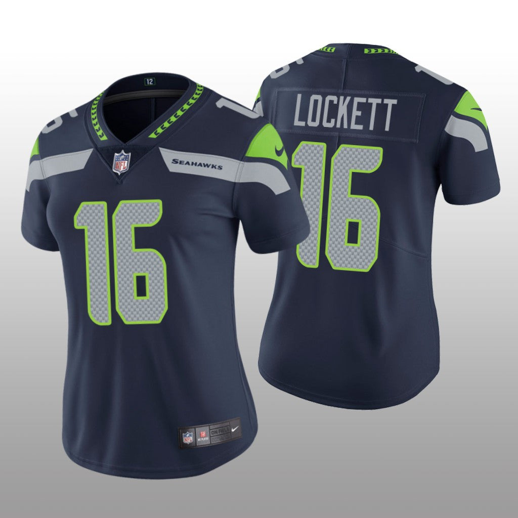Seattle Seahawks Tyler Lockett Navy Jersey Vapor Limited Women's