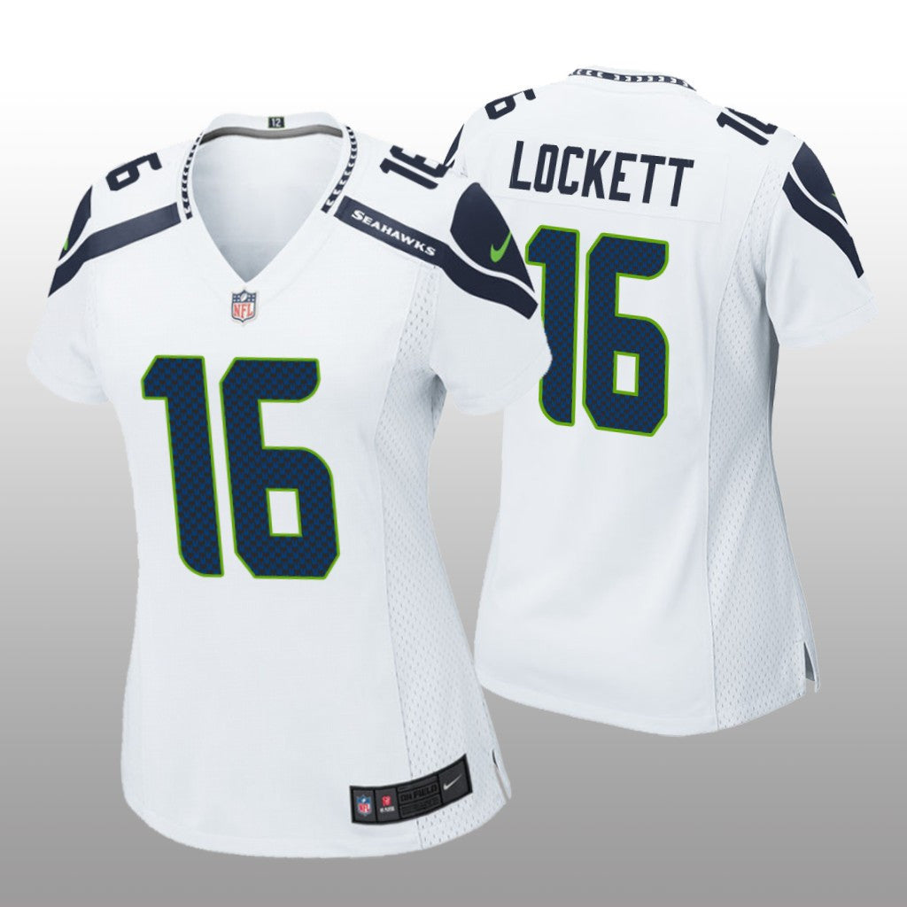 Seattle Seahawks Tyler Lockett White Jersey Game Women's