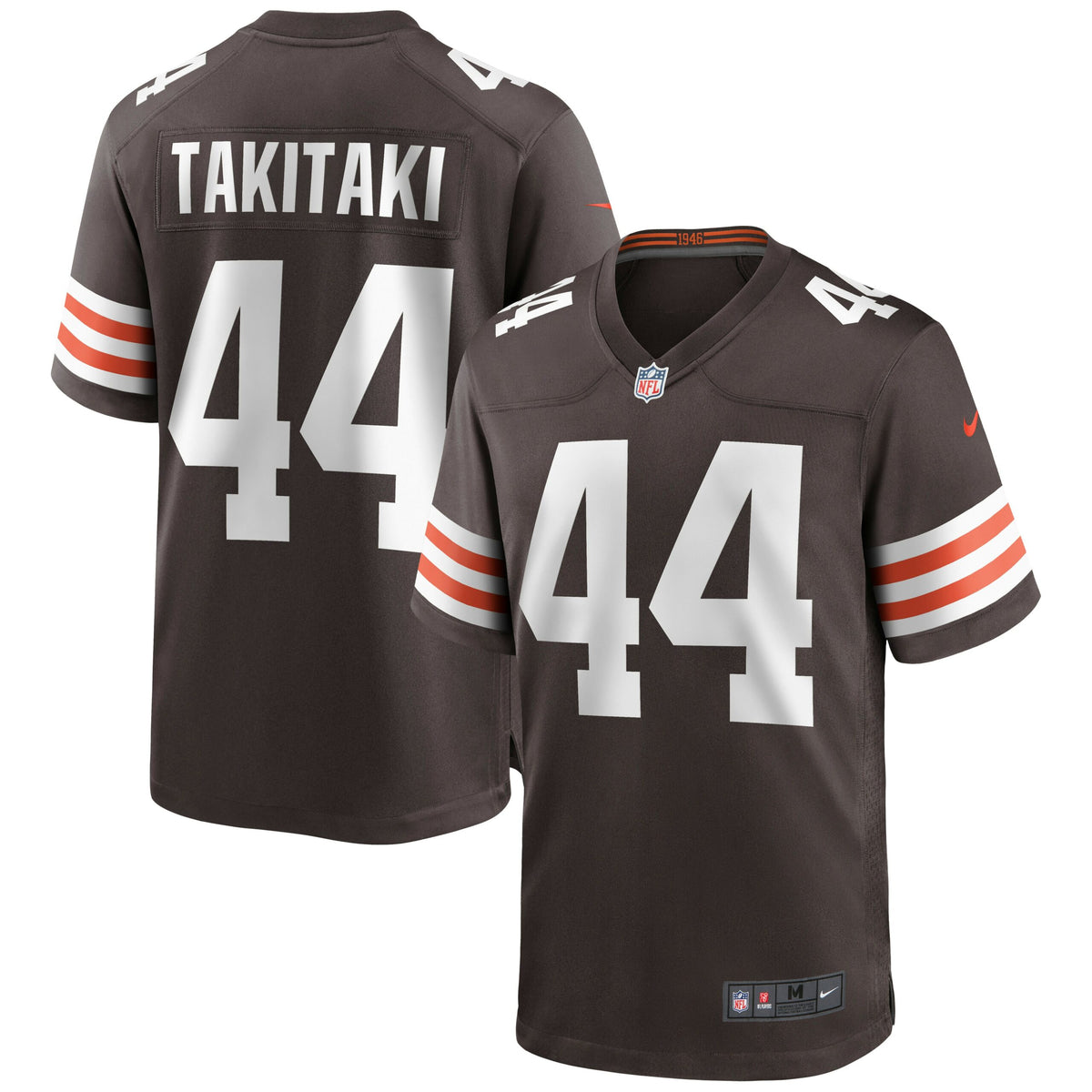 Sione Takitaki Cleveland Browns Nike Game Jersey Brown