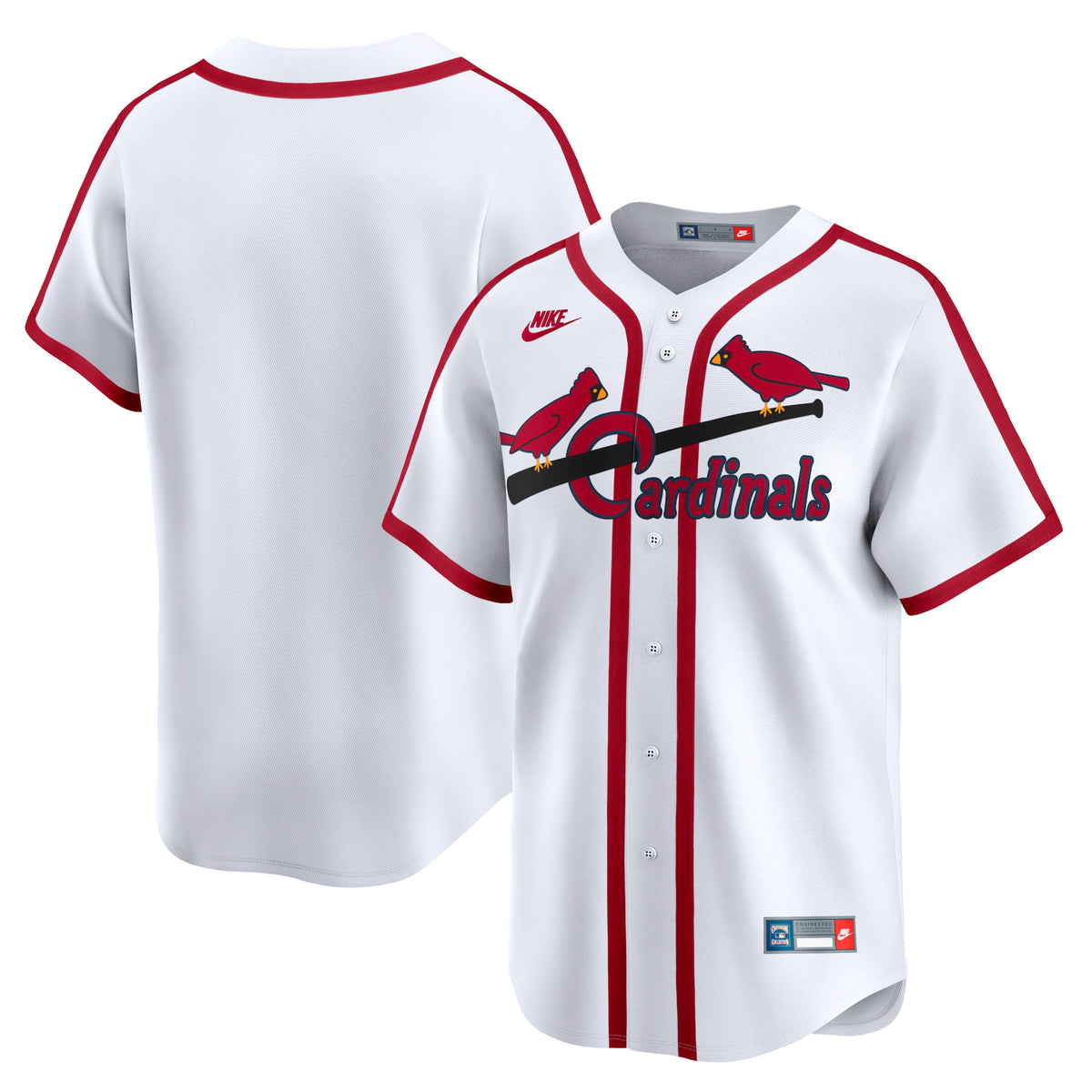 St. Louis Cardinals Nike Cooperstown Collection Limited Jersey White