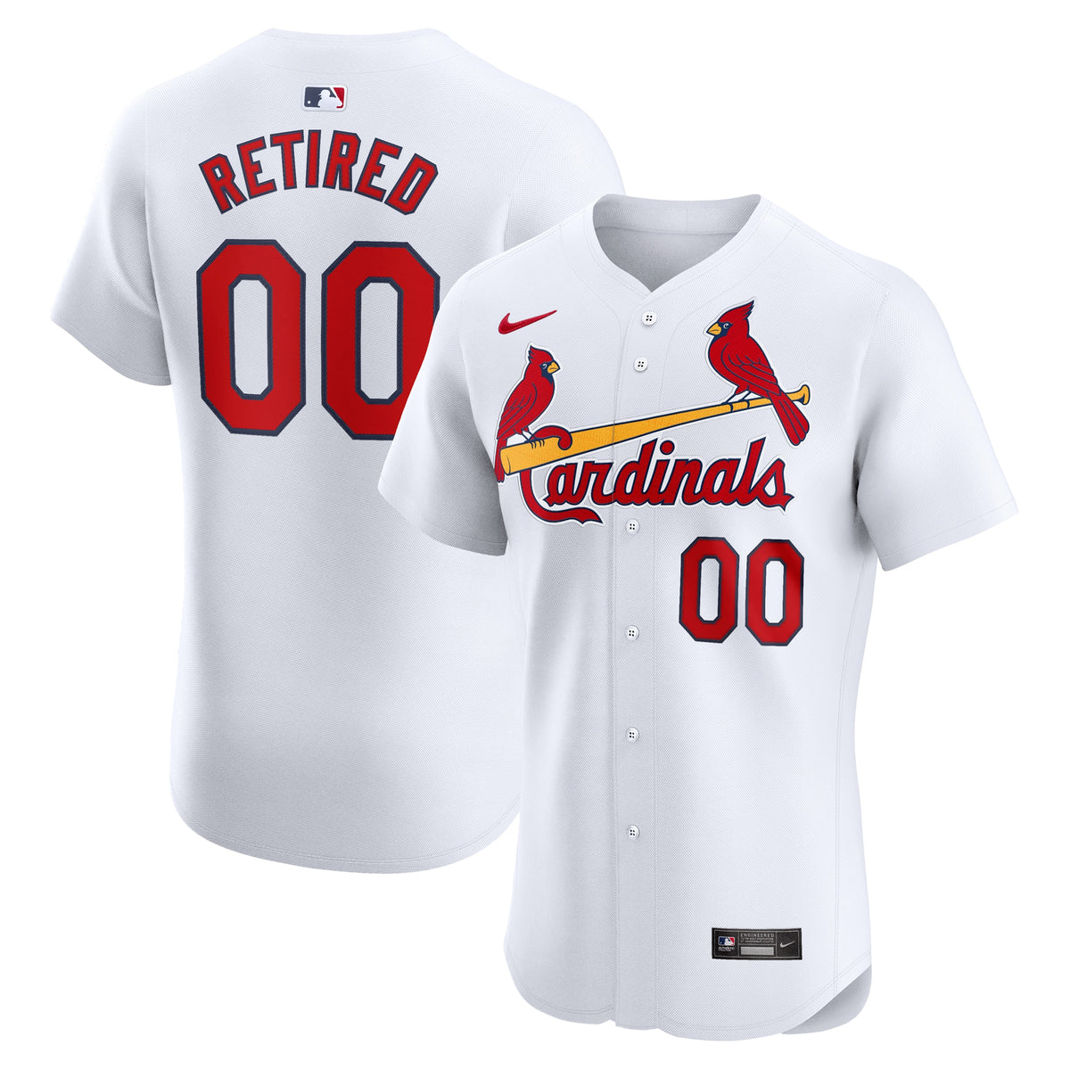 St. Louis Cardinals Nike Home Elite Pick-A-Player Retired Roster Jersey White