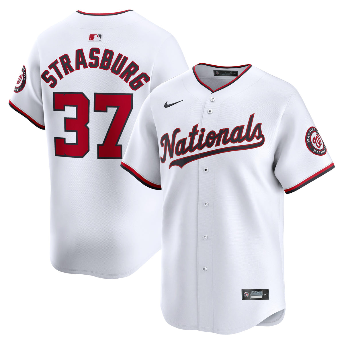 Stephen Strasburg Washington Nationals Nike Home Limited Player Jersey White