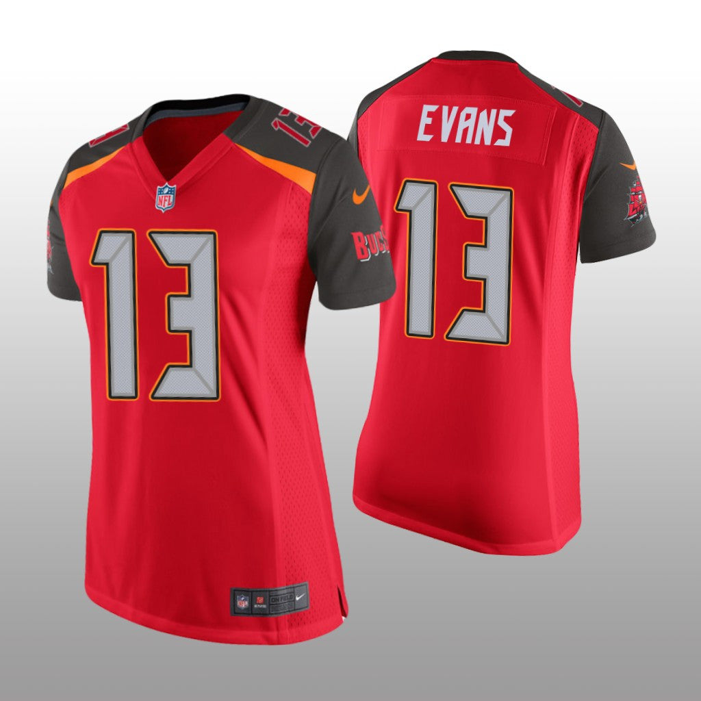 Tampa Bay Buccaneers #13 Red Mike Evans Game Jersey Women
