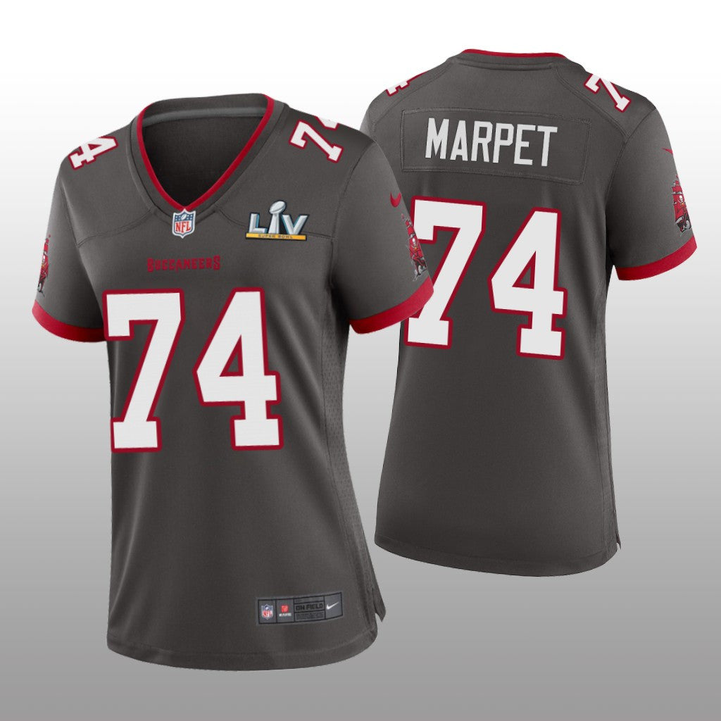 Tampa Bay Buccaneers Ali Marpet Pewter Game Jersey Super Bowl LV Women's