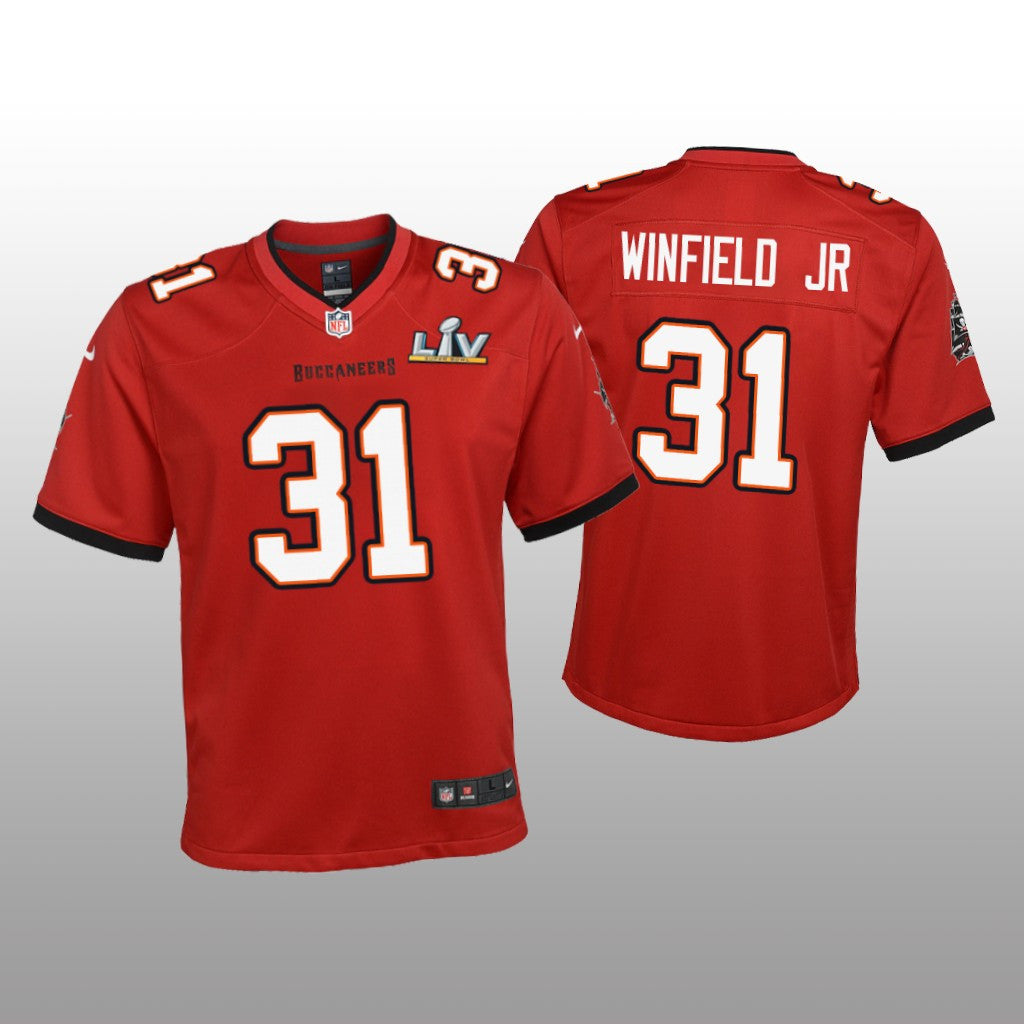 Tampa Bay Buccaneers Antoine Winfield Jr. Red Game Jersey Super Bowl LV Youth