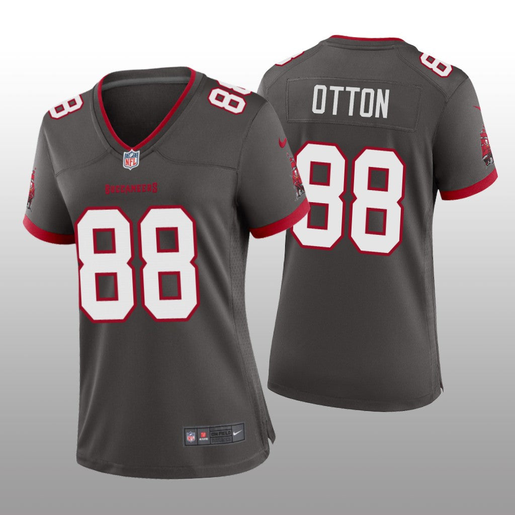 Tampa Bay Buccaneers Cade Otton Pewter Jersey Alternate Game Women's