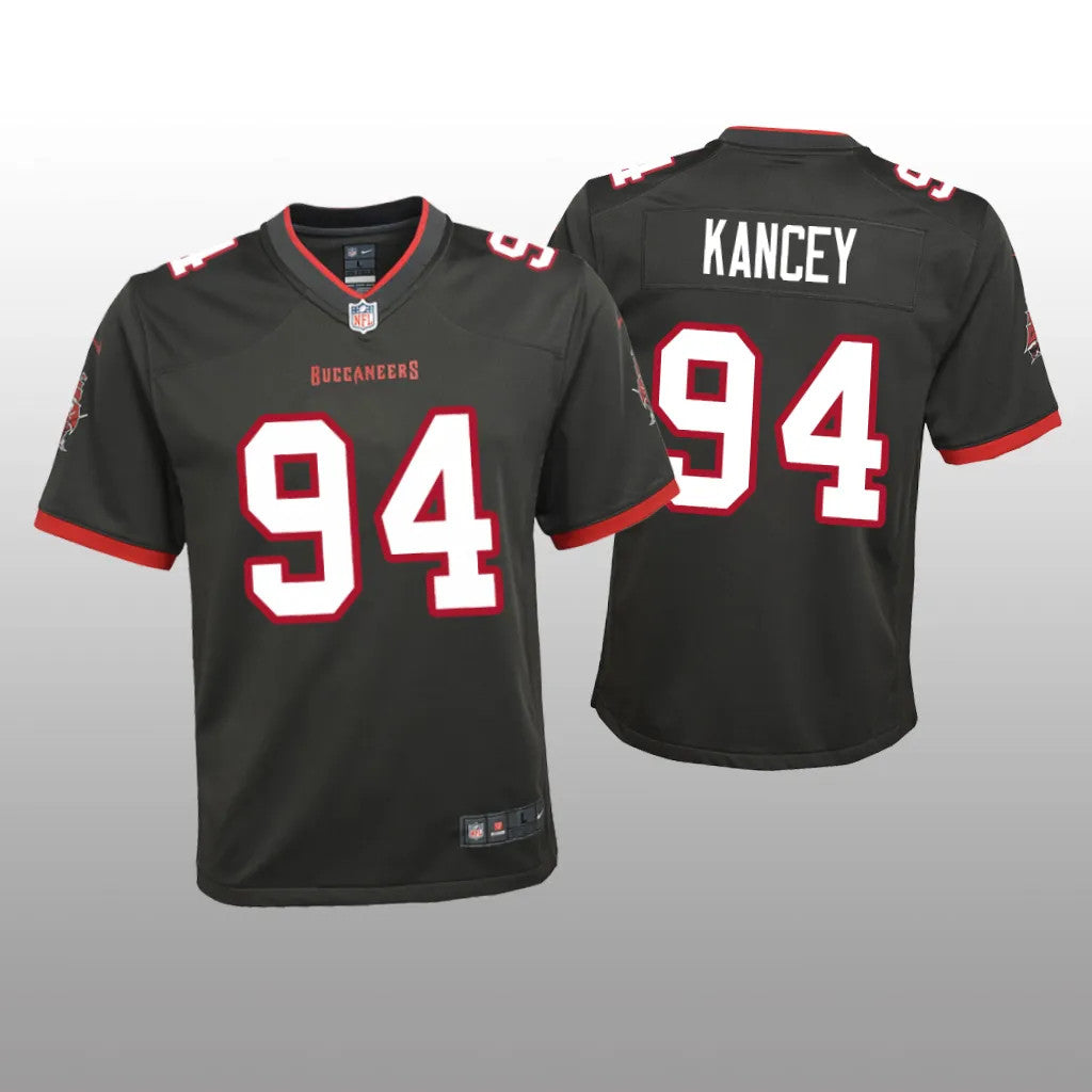 Tampa Bay Buccaneers Calijah Kancey Pewter Jersey Alternate Game Youth