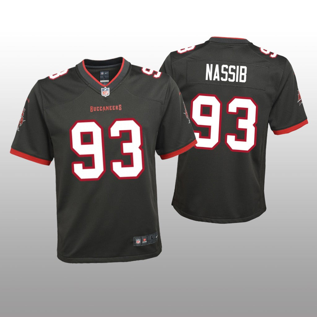 Tampa Bay Buccaneers Carl Nassib Pewter Jersey Alternate Game Youth