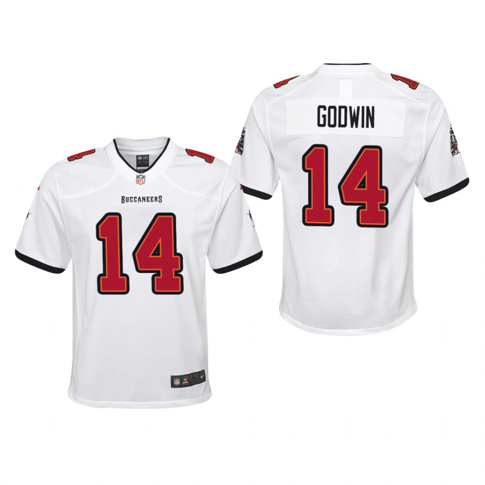 Tampa Bay Buccaneers Chris Godwin White Jersey Game Youth