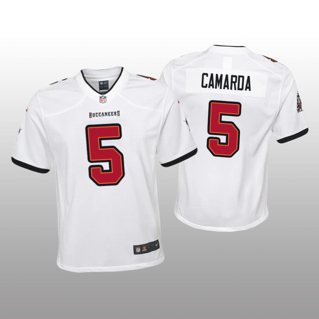 Tampa Bay Buccaneers Jake Camarda White Jersey Game Youth