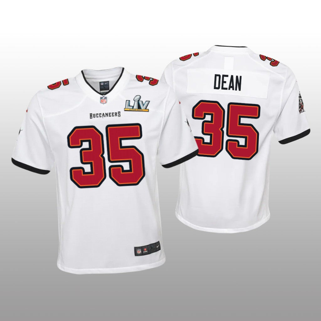 Tampa Bay Buccaneers Jamel Dean White Game Jersey Super Bowl LV Youth