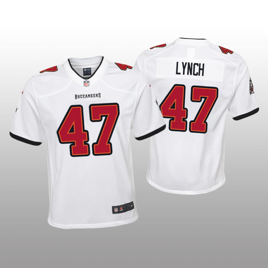 Tampa Bay Buccaneers John Lynch White Jersey Game Youth