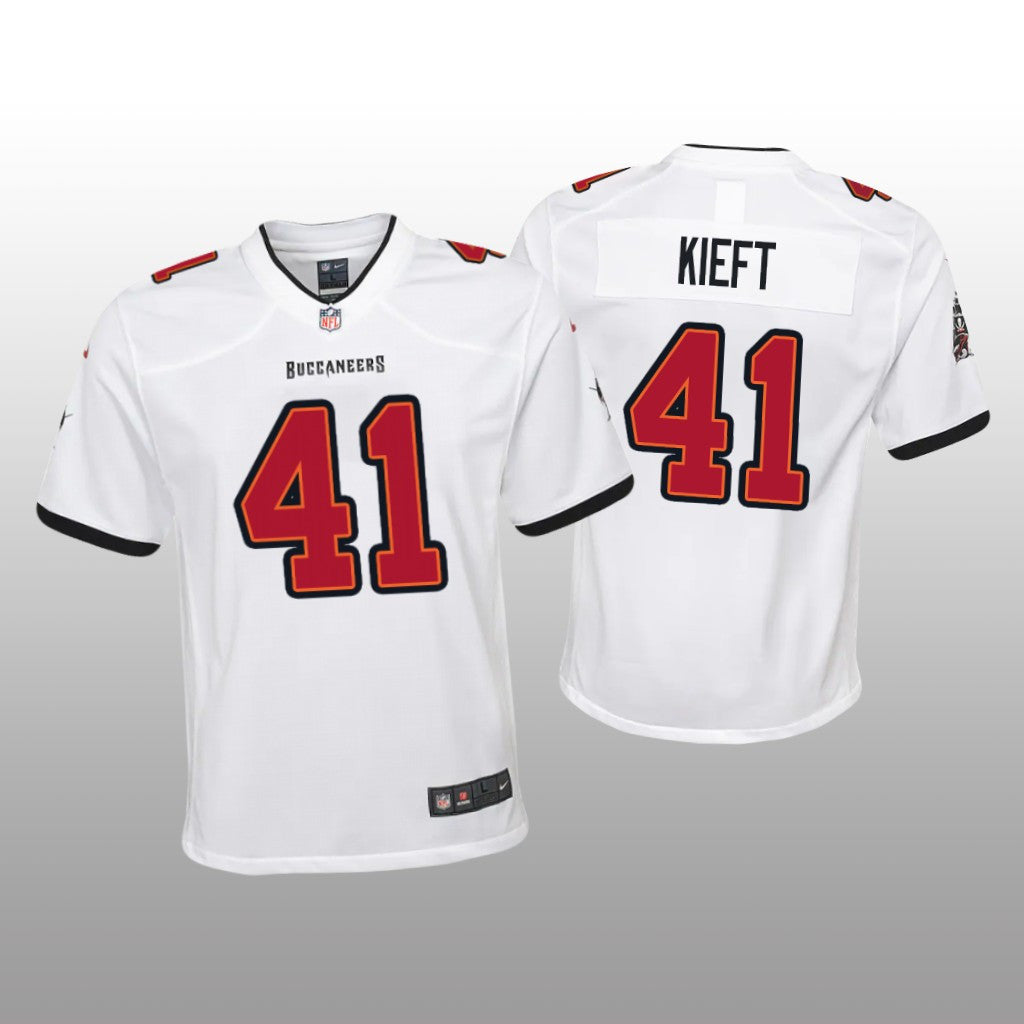 Tampa Bay Buccaneers Ko Kieft White Jersey Game Youth