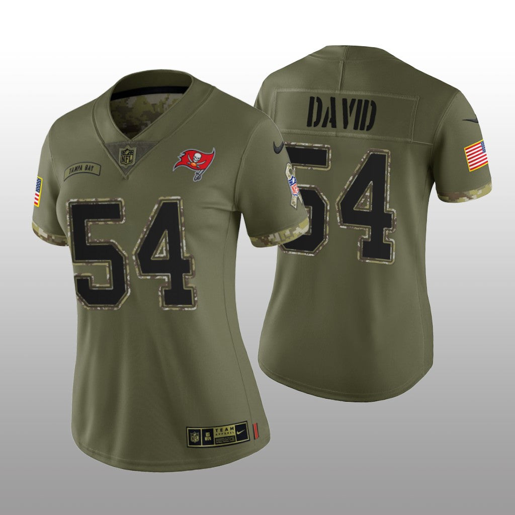 Tampa Bay Buccaneers Lavonte David Olive Limited Jersey Salute To Service Women's