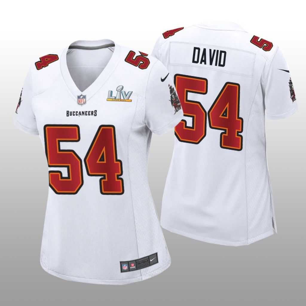Tampa Bay Buccaneers Lavonte David White Game Fashion Jersey Super Bowl LV Women's