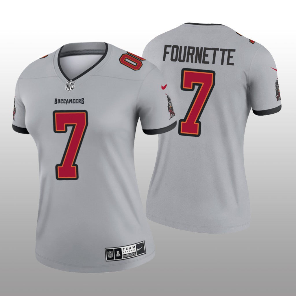 Tampa Bay Buccaneers Leonard Fournette Gray Jersey Inverted Legend Women's