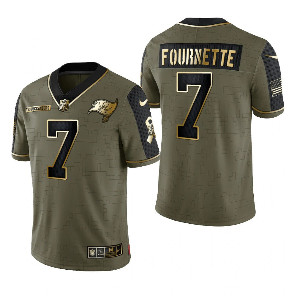 Tampa Bay Buccaneers Leonard Fournette Olive Gold Limited Jersey Salute To Service Men's
