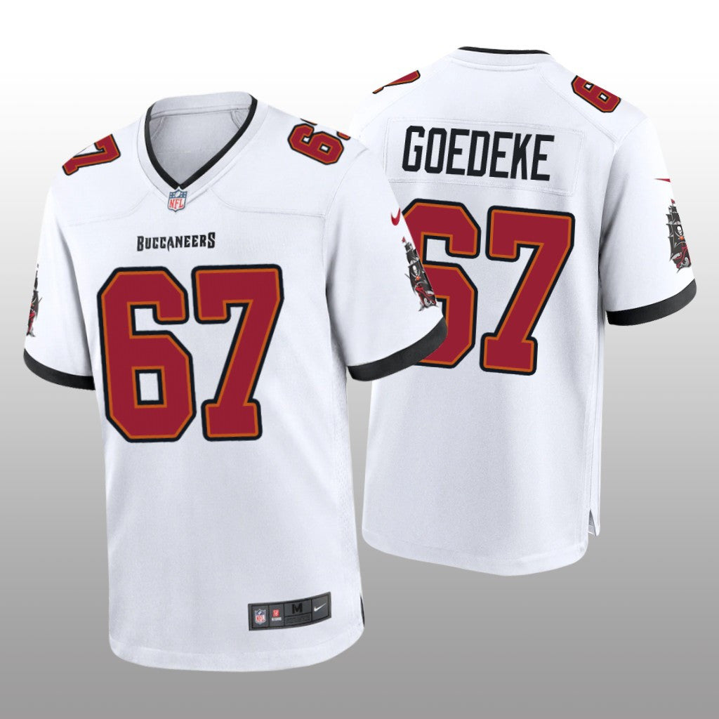 Tampa Bay Buccaneers Luke Goedeke White Jersey Game Men's