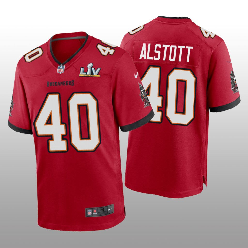 Tampa Bay Buccaneers Mike Alstott Red Game Jersey Super Bowl LV Men's