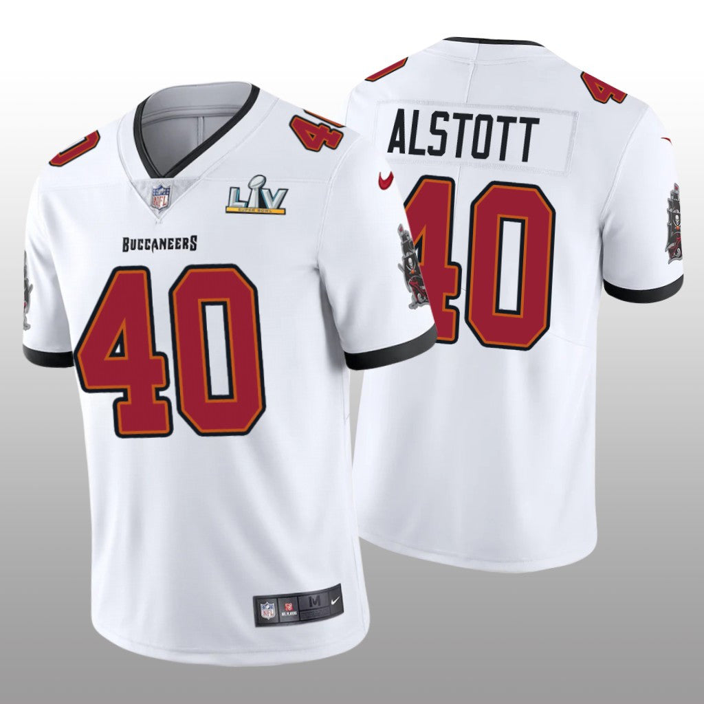 Tampa Bay Buccaneers Mike Alstott White Vapor Limited Jersey Super Bowl LV Men's