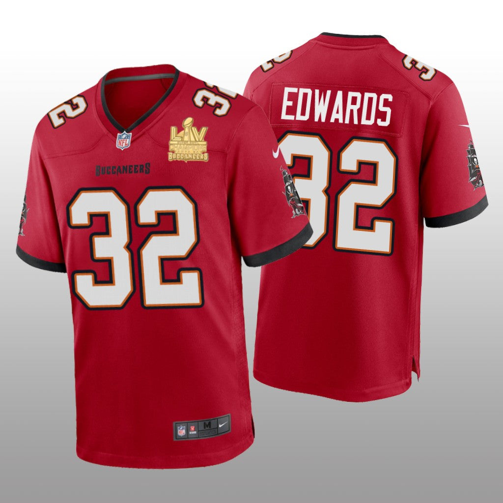 Tampa Bay Buccaneers Mike Edwards Red Game Jersey Super Bowl LV Champions Men's