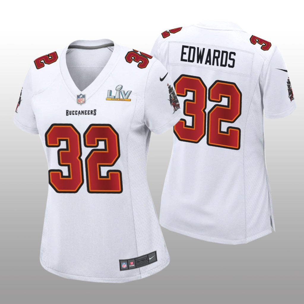 Tampa Bay Buccaneers Mike Edwards White Game Fashion Jersey Super Bowl LV Women's