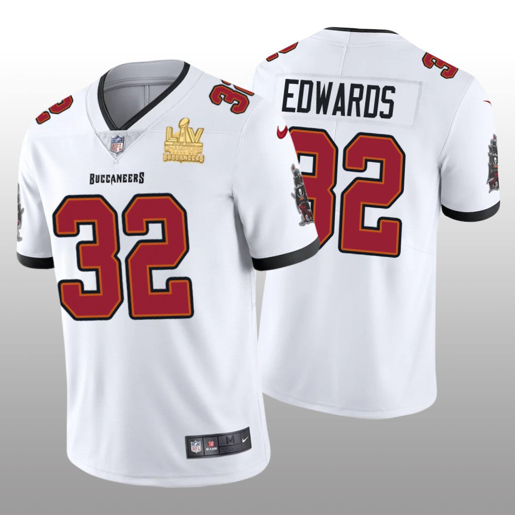 Tampa Bay Buccaneers Mike Edwards White Vapor Limited Jersey Super Bowl LV Champions Men's