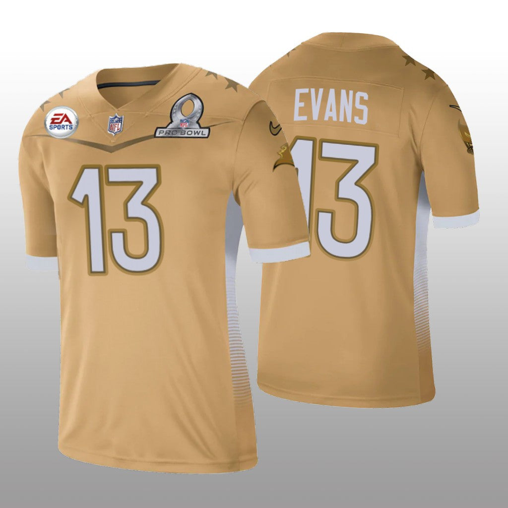 Tampa Bay Buccaneers Mike Evans Gold Jersey NFC Pro Bowl Game Men's
