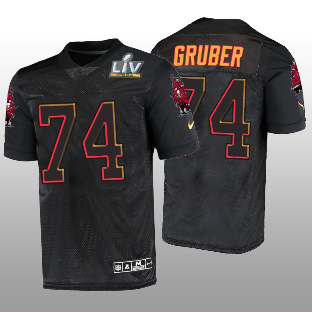Tampa Bay Buccaneers Paul Gruber Black Jersey Super Bowl LV