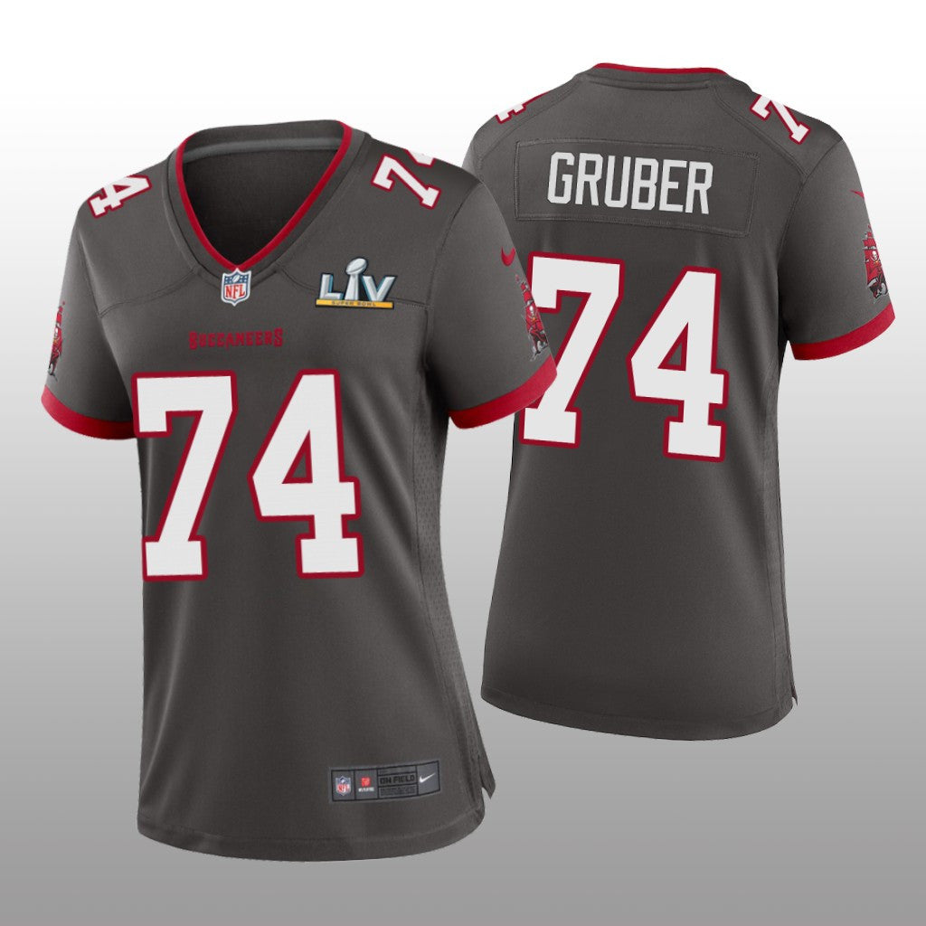 Tampa Bay Buccaneers Paul Gruber Pewter Game Jersey Super Bowl LV Women's