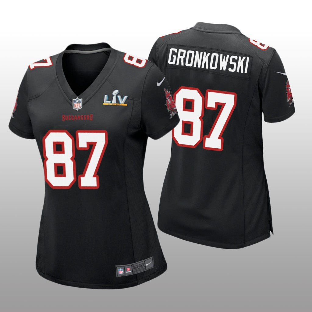 Tampa Bay Buccaneers Rob Gronkowski Black Game Fashion Jersey Super Bowl LV Women's