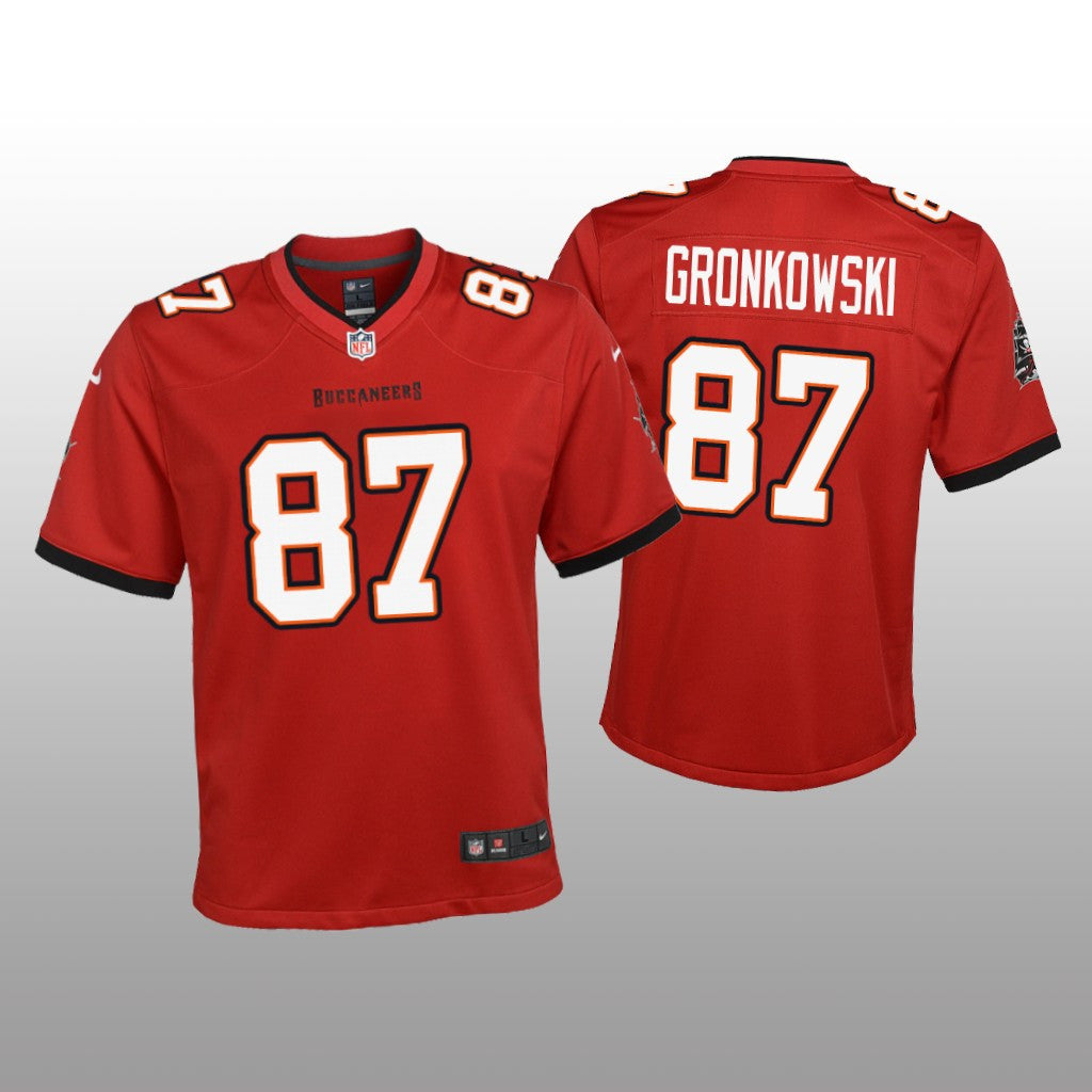 Tampa Bay Buccaneers Rob Gronkowski Red Jersey Game Youth