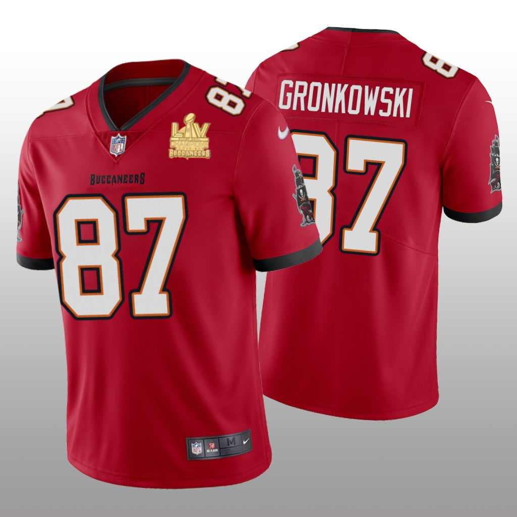 Tampa Bay Buccaneers Rob Gronkowski Red Vapor Limited Jersey Super Bowl LV Champions Men's