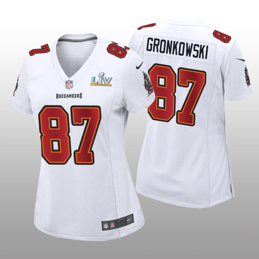 Tampa Bay Buccaneers Rob Gronkowski White Game Fashion Jersey Super Bowl LV Women's