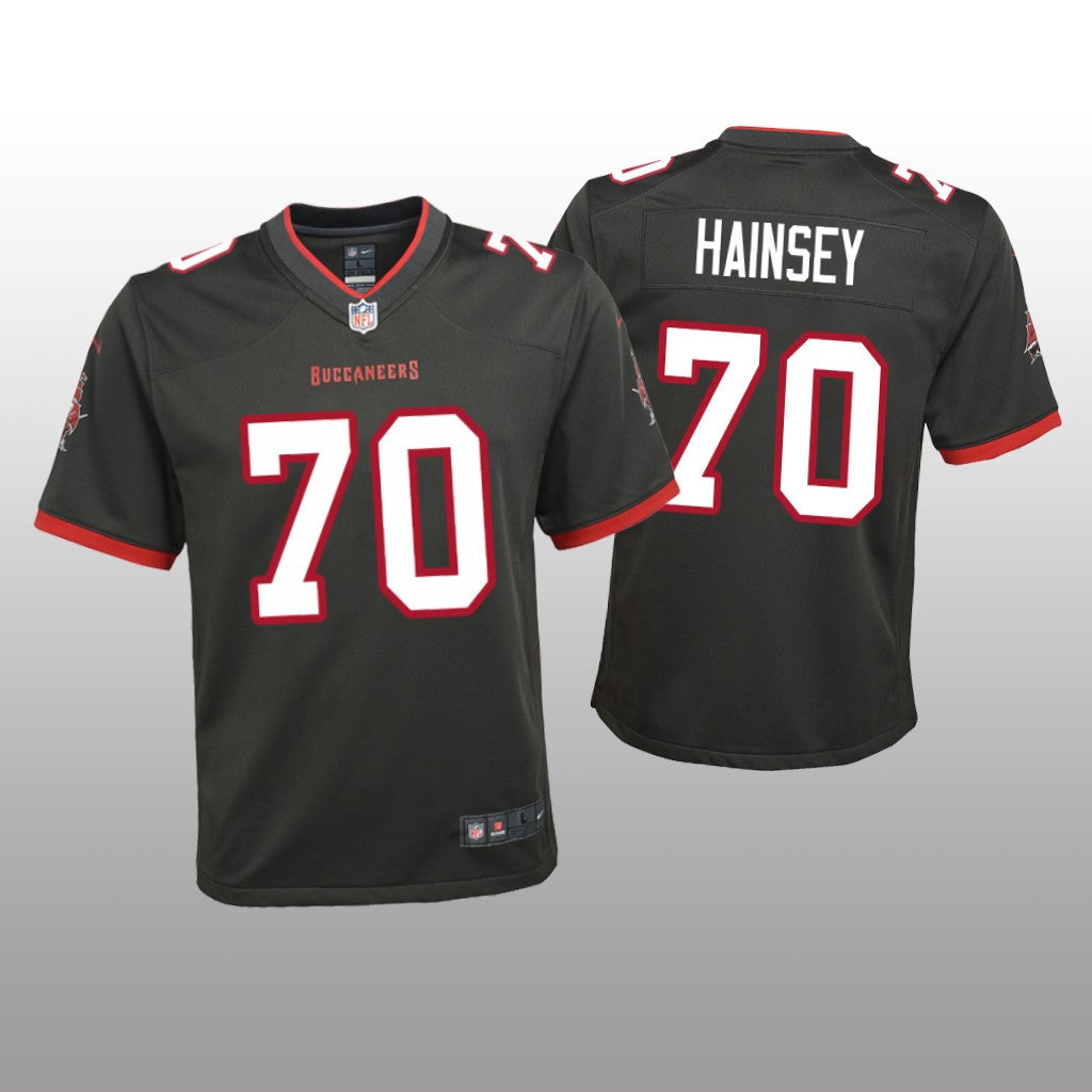 Tampa Bay Buccaneers Robert Hainsey Pewter Jersey Alternate Game Youth