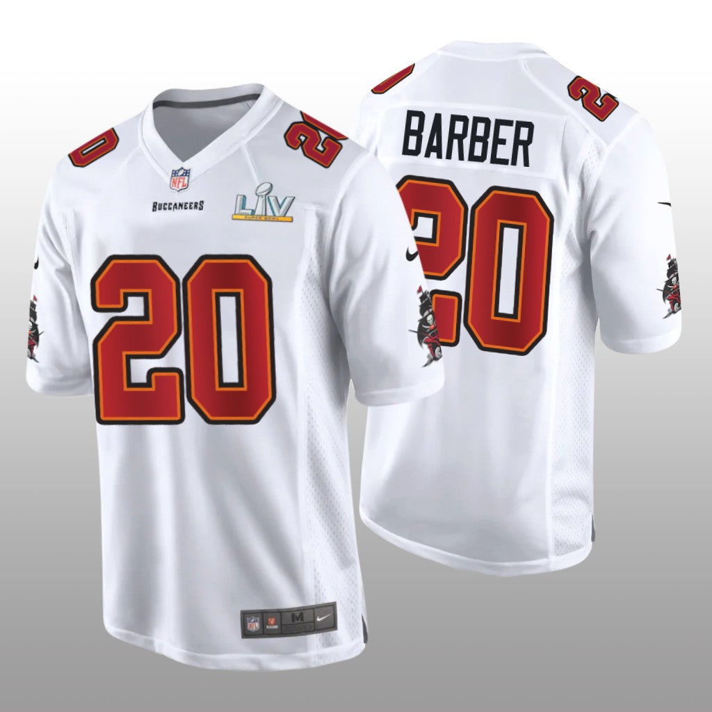 Tampa Bay Buccaneers Ronde Barber White Game Fashion Jersey Super Bowl LV Men's