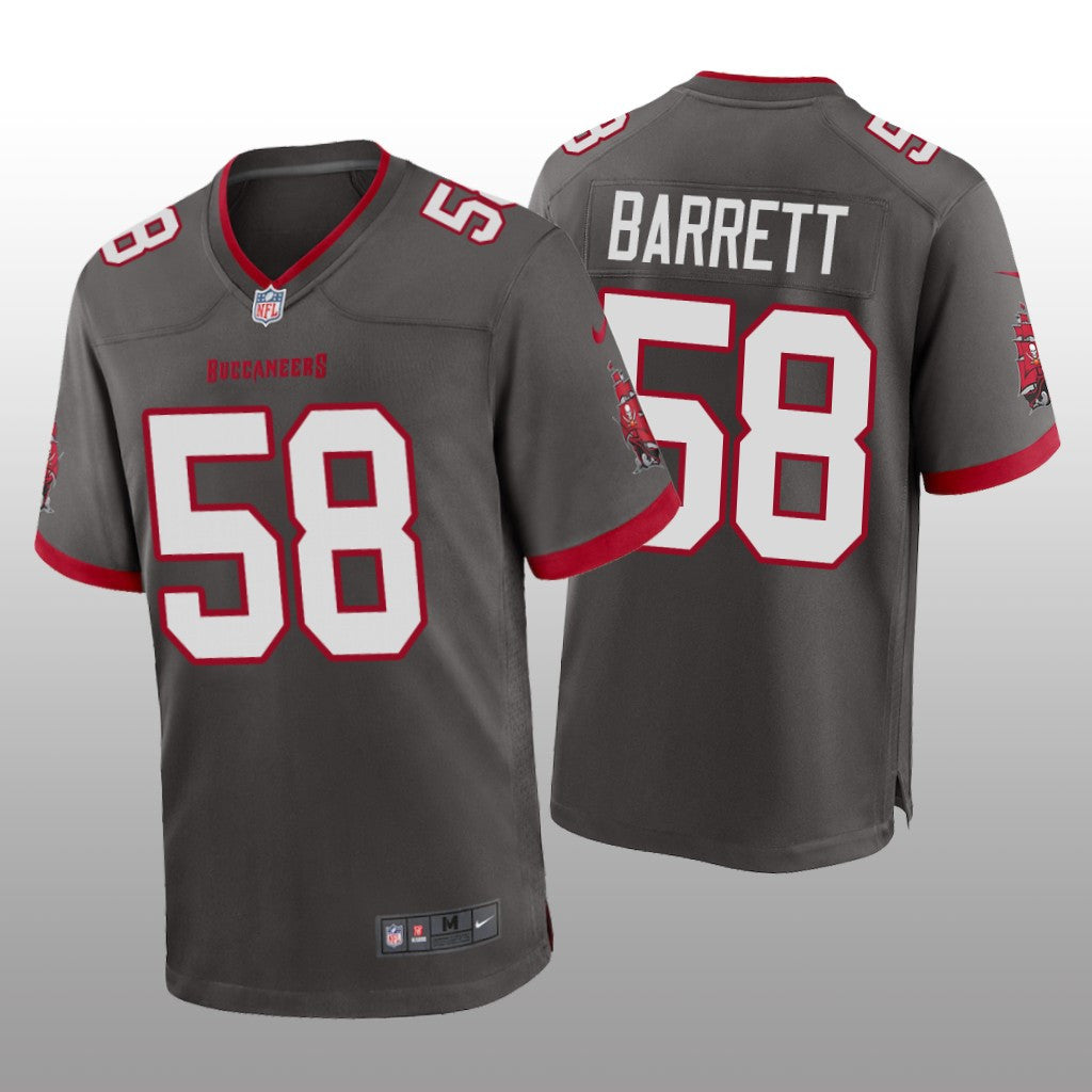 Tampa Bay Buccaneers Shaquil Barrett Pewter Jersey Game Men's