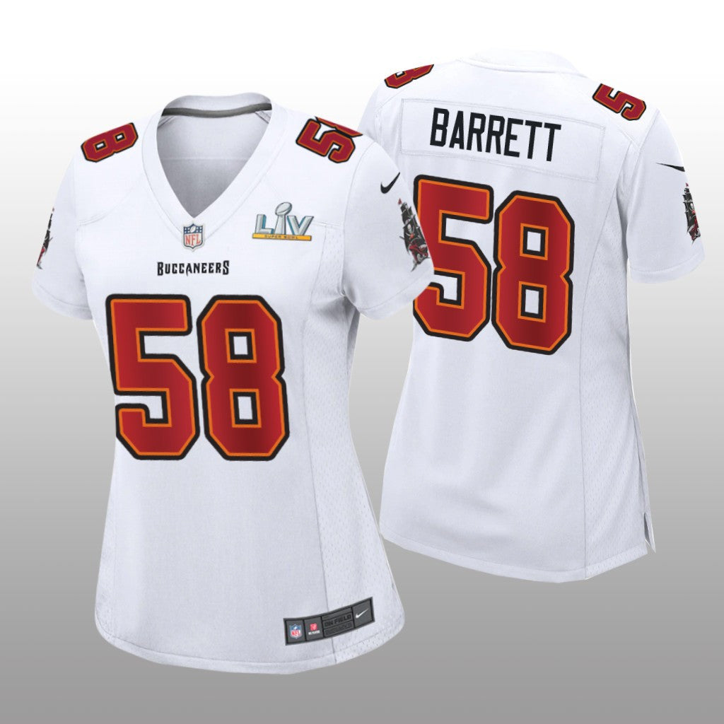 Tampa Bay Buccaneers Shaquil Barrett White Game Fashion Jersey Super Bowl LV Women's