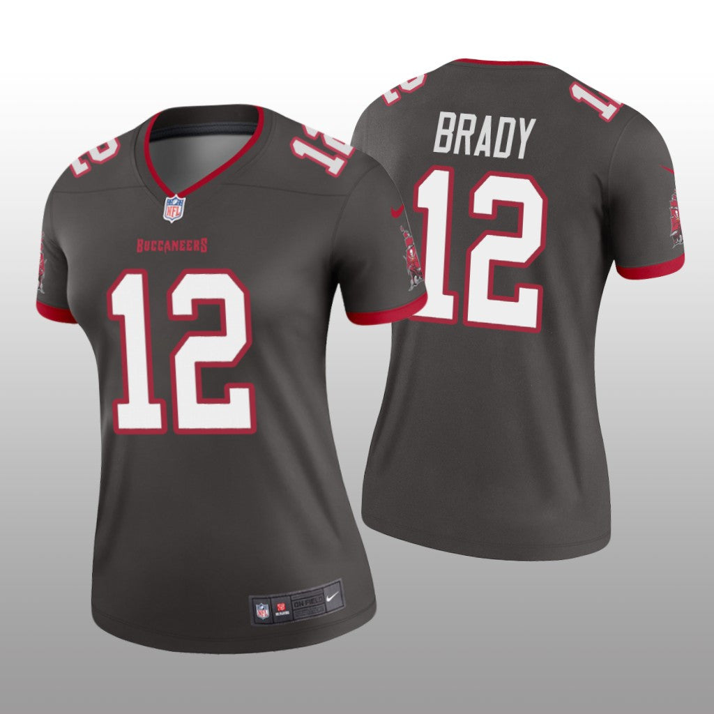 Tampa Bay Buccaneers Tom Brady Pewter Jersey Legend Women's