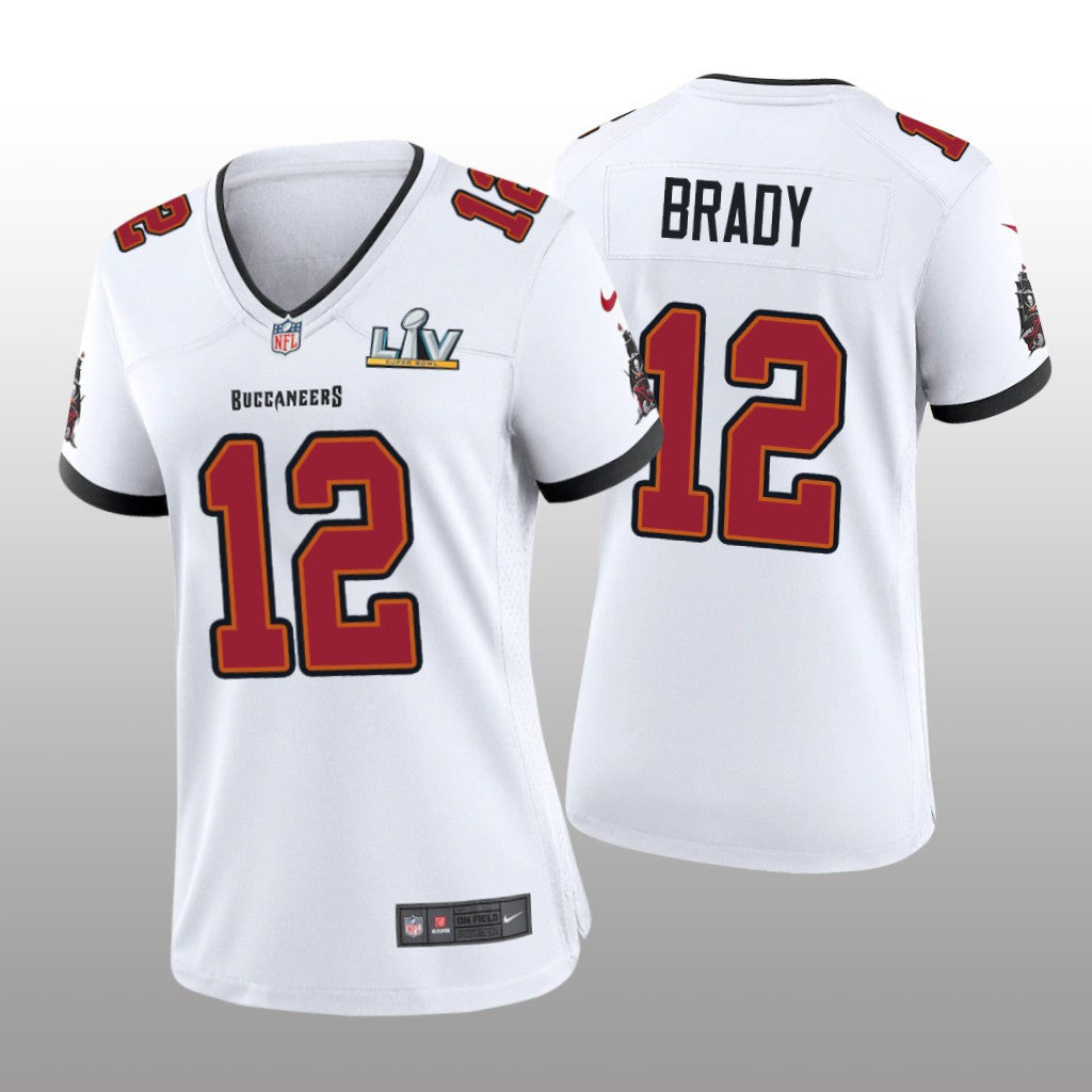 Tampa Bay Buccaneers Tom Brady White Game Jersey Super Bowl LV Women's