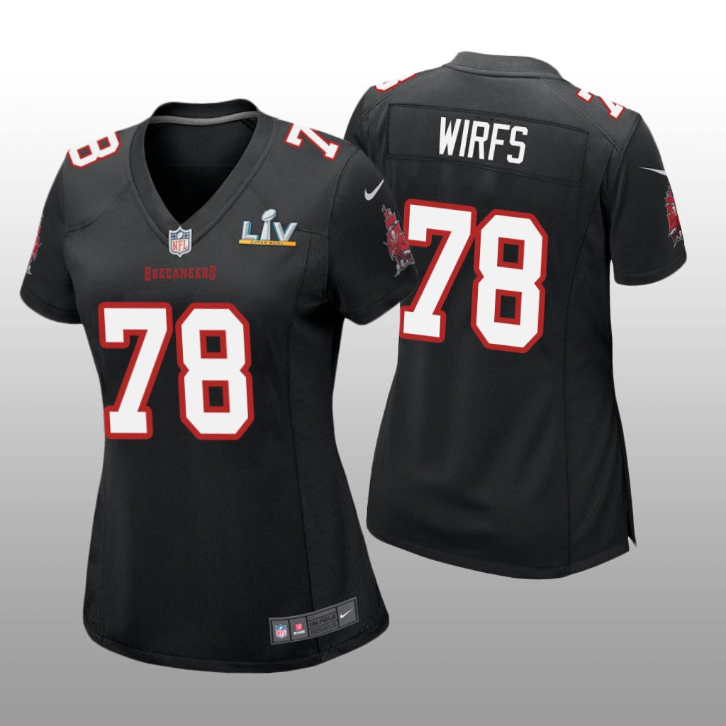 Tampa Bay Buccaneers Tristan Wirfs Black Game Fashion Jersey Super Bowl LV Women's