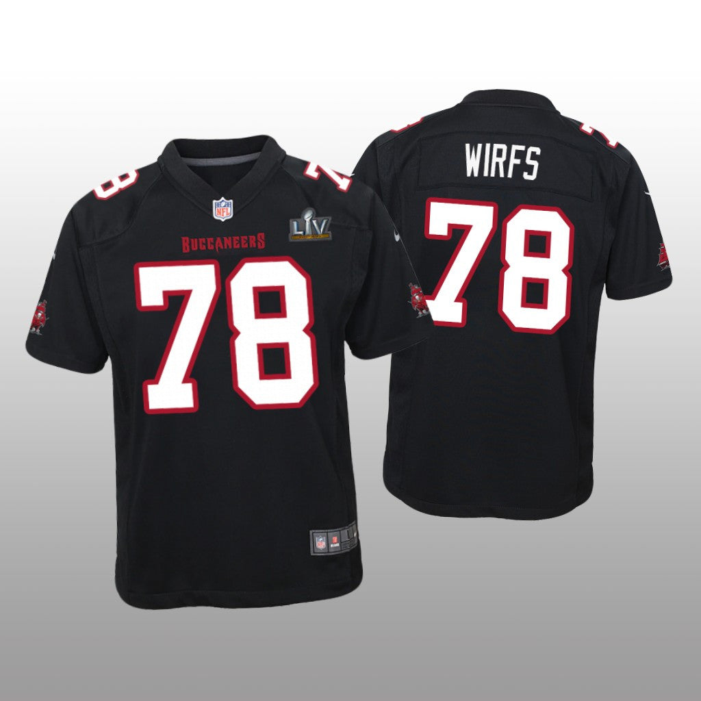 Tampa Bay Buccaneers Tristan Wirfs Black Game Fashion Jersey Super Bowl LV Youth